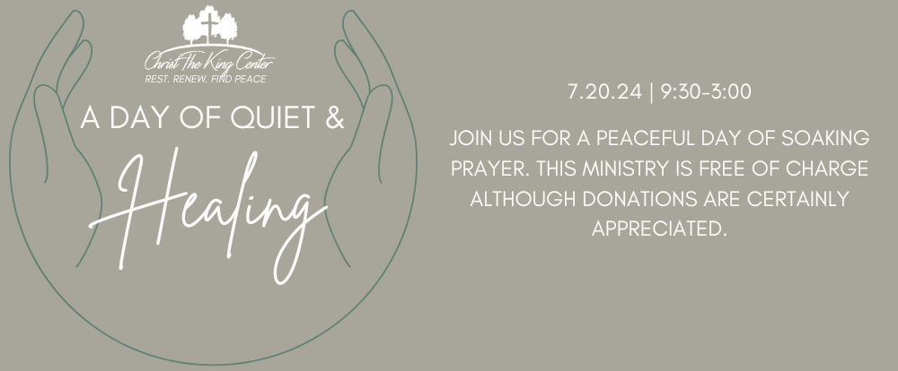 A Day of Quiet and Healing Banner Website