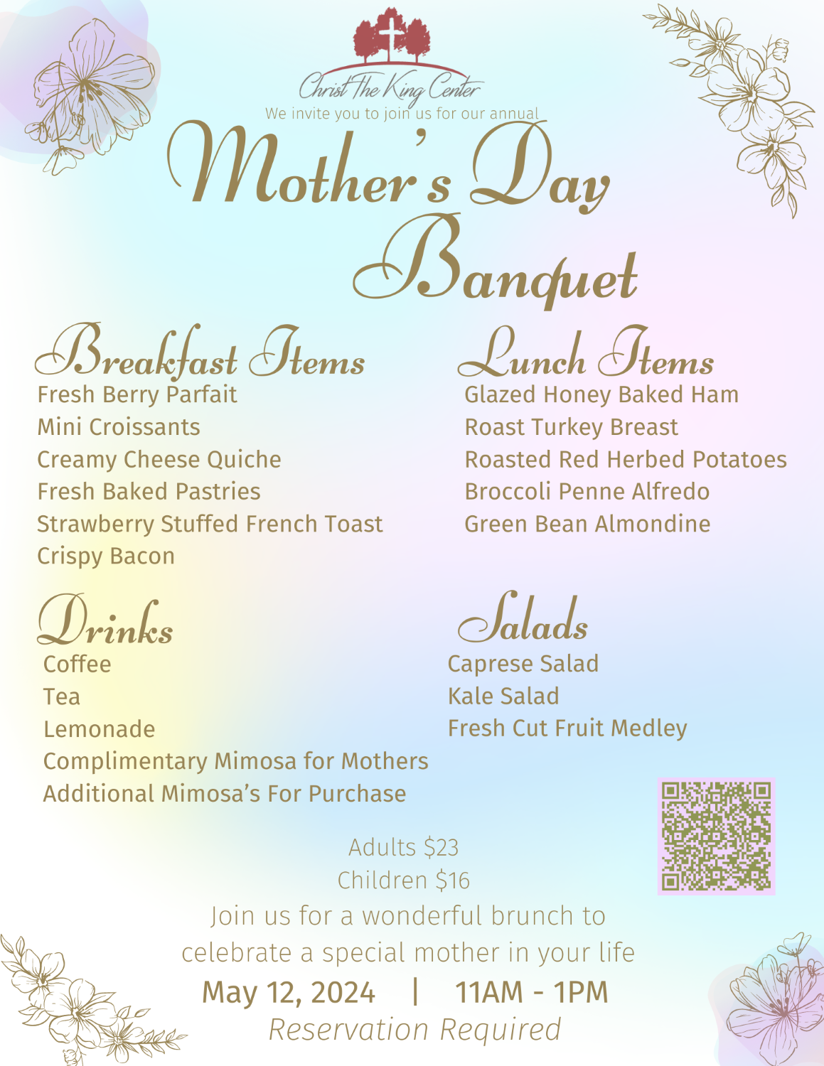 Mothers Day Menu 2024 2