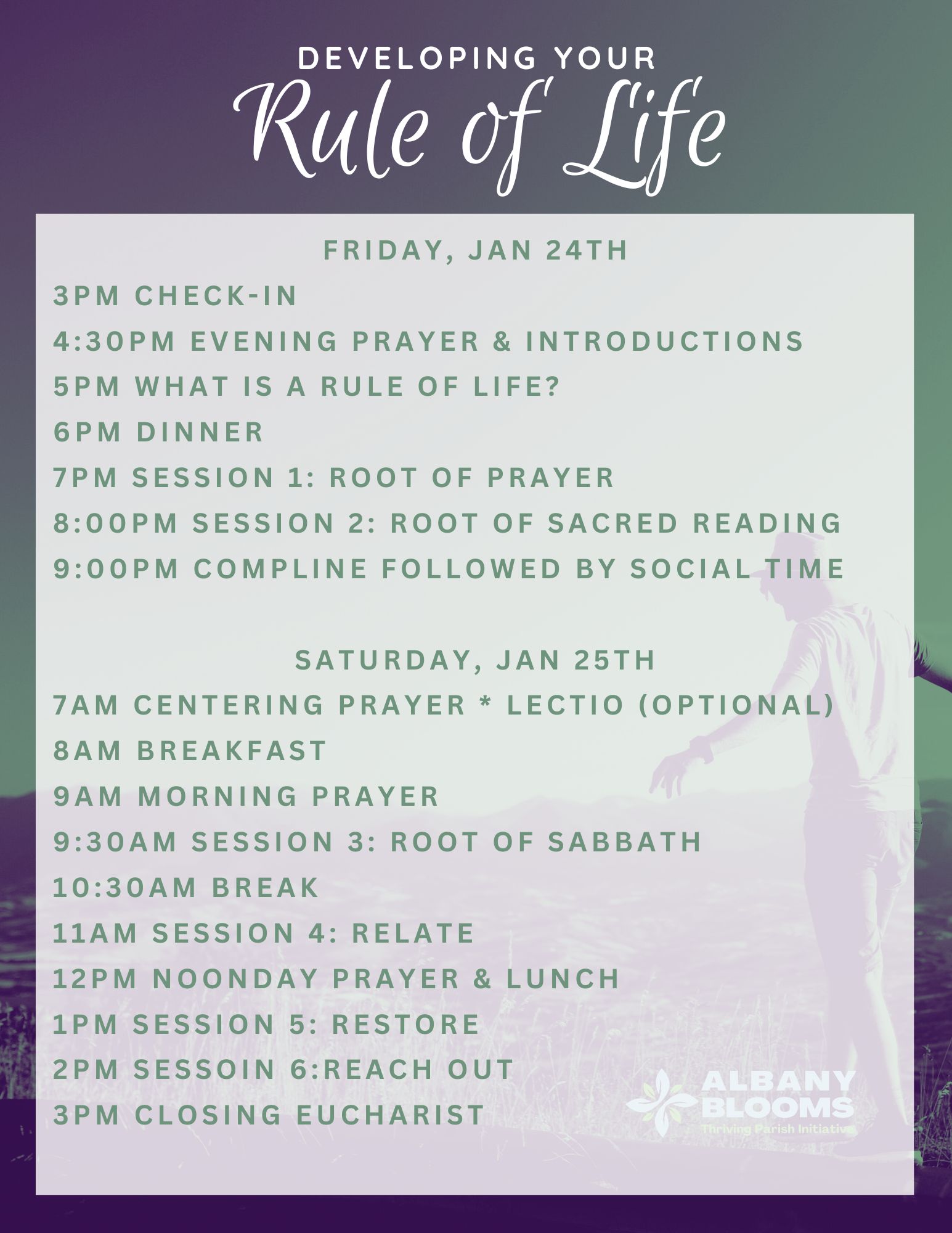 Developing Your Rule of Life Schedule